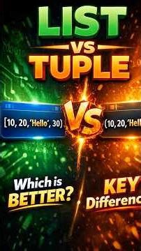 List vs Tuple in Python ⚡ Same Data, Big Difference! #coding #codeflow #python#shorts #short