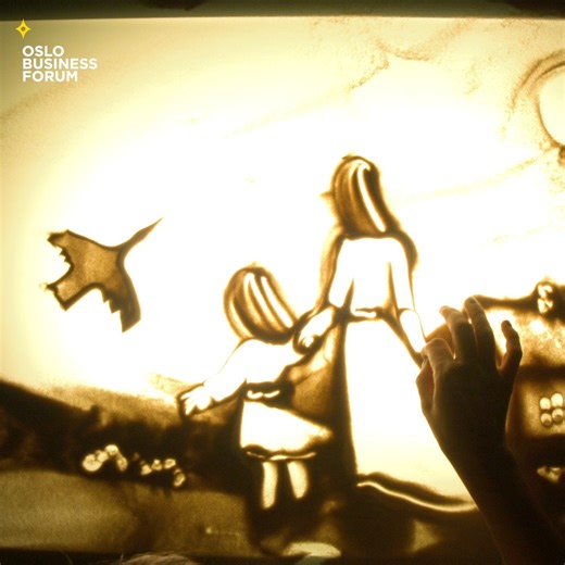 Sand Artist Kseniya Simonova, first winner of Ukraine's got talent, touched the audience through her art  | Oslo Business Forum | Facebook