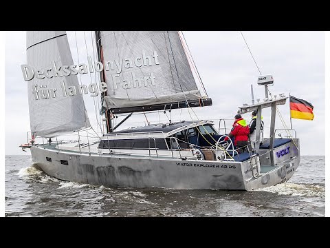 Aluminum bluewater yacht with deck saloon and hybrid drive: Viator Explorer 42 DS