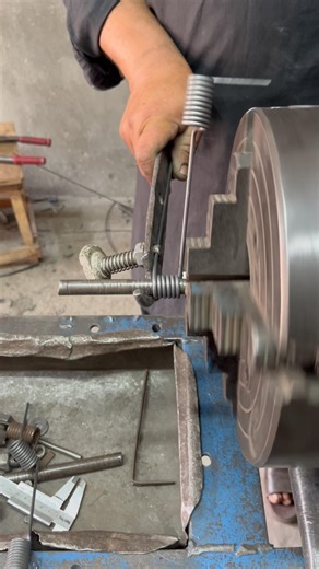 Double spring making for vehicle brake -just skills #metalcraft #shorts