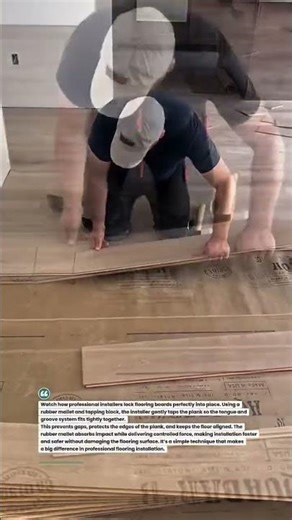 Flooring Installers Use This Rubber Mallet Trick #flooring #construction #tools
