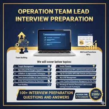 Personal operation team leader interview sessions #bpointerviewtutorial #teamlead #excel