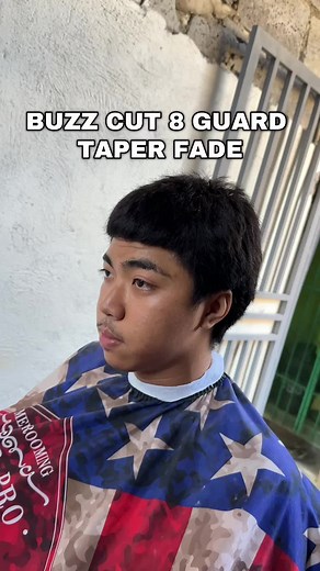 Buzz Cut 8 Guard with Taper Fade Hair Tutorial