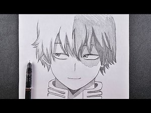 Anime drawing |How to Draw Shoto Todoroki | easy In few steps
