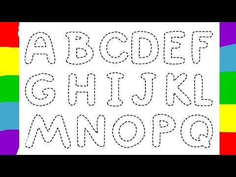 ABCD tracing and colouring| Trace and colors| Alphabet tracing and colouring| ABC TRACING