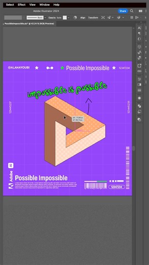27K views · 789 reactions | Easy Optical Illusion in Adobe Illustrator .#adobe #graphicdesigner #graphicdesign #adobeillustrator #adobeillustratortutorial | Alan Ayoubi | Facebook