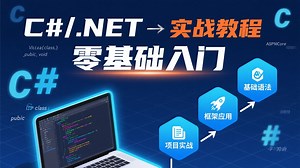 C#/.NET零基础入门到实战教程：系统讲解语法、框架、架构设计，搭配真实案例，额外赠送完整源码包 + 学习思维导图 + 实战项目视频解析，学习更高效