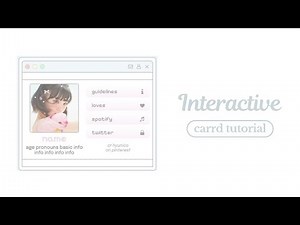 cute interactive carrd tutorial - cr hyunico
