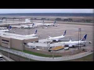 HD Tour of Houston Intercontinental Airport IAH and view of all the terminals