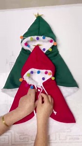 ANIAC Pet Dog Christmas Costume Puppy Cloak with Star and Pompoms Cat Santa Cape with Hat Winter Dog Outfit for Cats and Small Dogs (Medium, Green)