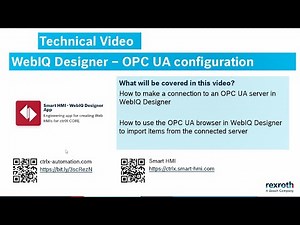 ctrlX HMI – WebIQ Designer for HTML5 web apps - connecting to an OPC UA server