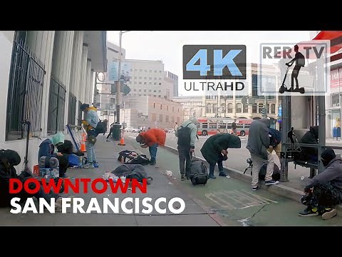 Zombie Land 🥹🇱🇷 Downtown San Francisco 4K UHD No Commentary e scooter Street Tour