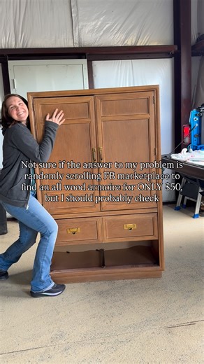 🚨I didn’t… Plan on spending my Sunday driving to pickup a bedroom armoire, but when it’s this good you can’t pass it up! IYKYK! PSA: check your FB Marketplace for the best furniture deals! Follow along to see what I do with this armoire! 😍 #boujeeonabudget #affordablehomedecor #farmhousedecor #affordabledecor #armoire #bedroomtips #affordablefurniture | A Mom's Blog