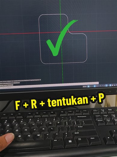 Cara Cepat Fillet di AutoCAD 2D (F R tentukan P)