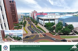 Portion of Akron’s Main Street closed to traffic until about May 31 because of construction