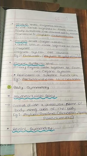 10th class science 2 chapter 6.animal classification handwritten notes #boardexam #10thclass #study