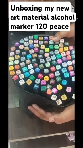 unboxing my new art material alcohol marker 120 peace