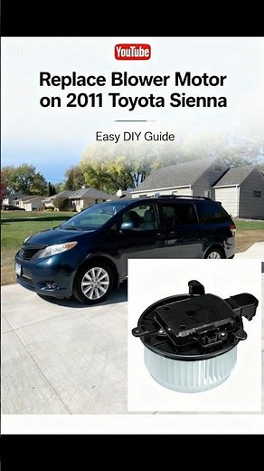 2011 Toyota sienna blower motor replacement easy #toyotacars #automobile #sienna #diy