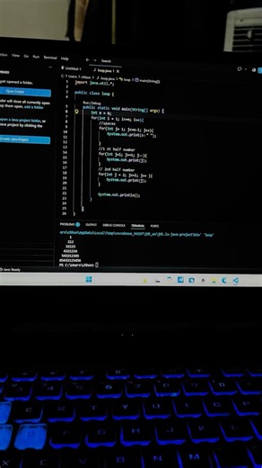 Java Number Triangle Pattern 🔥 | Improve Your Coding Logic 💻 #shorts #java #coading #programming