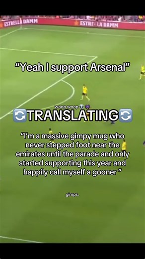 yeah I support Arsenal yeah I have no friends and am a gimp #arsenal #translating #trend #repost #fyp