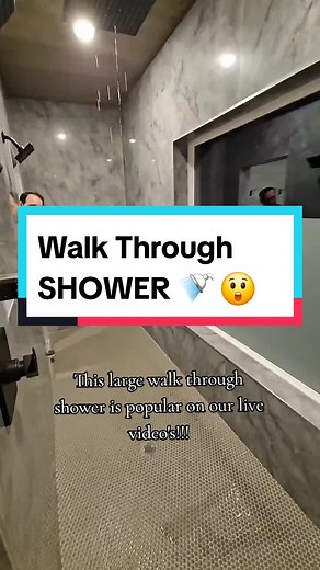 Check out that HUGE rainfall shower!! 🩷🩷🩷🩷🩷 #Hochatown #BlushedandBougie #BrokenBow #Airbnb #vrbo #Shower #BathroomGoals #rainfallshower #shower #bathroom