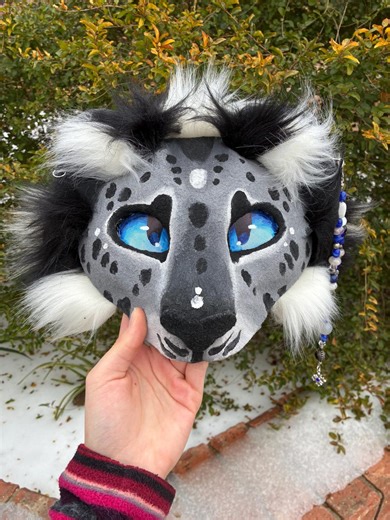 Snow Leopard Mask | Cosplay, Ren Faire, Larp, Costume - Etsy