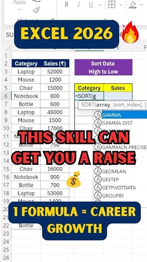99% Excel Users Don’t Know This Excel Trick | Excel Shortcuts #excel #exceltutorial #dataanalytics