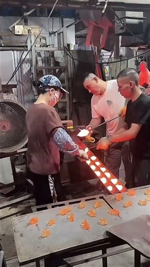 Glass flower production technology!