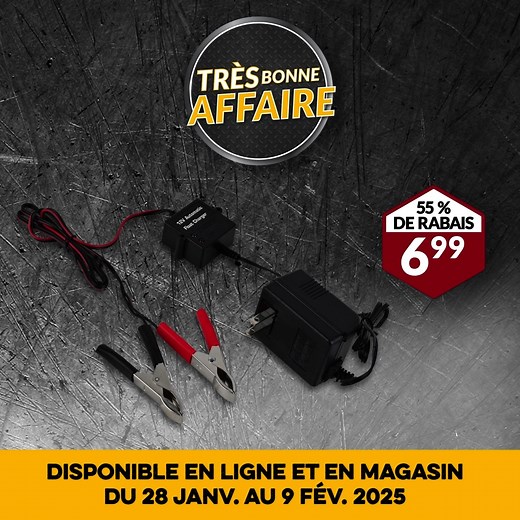 Notre troisième circulaire de l'année est sortie, alors voici TROIS offres formidables! 🔋 L'hiver est dur sur les batteries, alors gardez celles de votre véhicule récréatif ou de sport motorisé en bonne santé avec ce chargeur de maintient! 🧲 Lorsque quelque chose de petit et métallique tombe, vous serez heureux d'avoir cet outil magnétique extensible qui est idéal pour ramasser les clous, les vis, les agrafes, etc. 🔧 Et lorsque la situation exige une clé hexagonale, cet ensemble comprend des