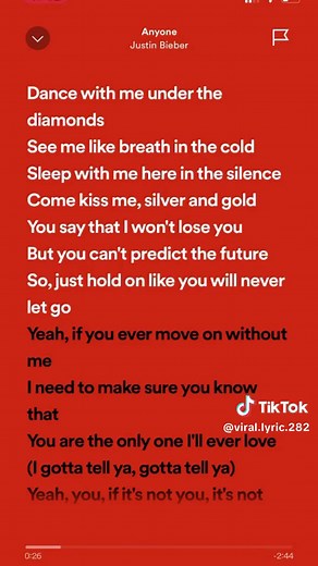 Anyone - Justin Bieber Lyrics Video