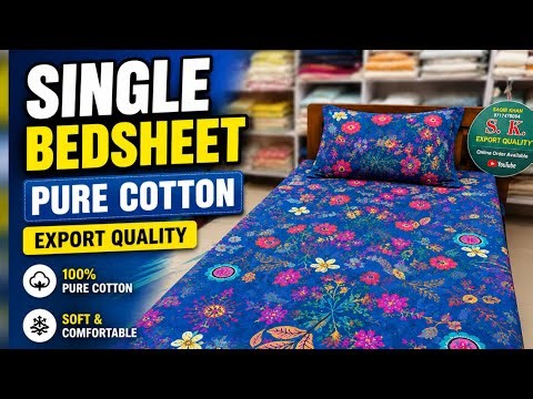 Soft & Stylish Single Bedsheet Collection 🌺Affordable Pure Cotton Bedsheet | Best Quality 9717478084
