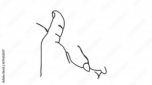 continuous line Dog hands and paws . Friendship. Illustrations, Pictures