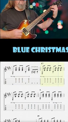 Guitar video tutorial of Blue Christmas performed by Elvis Presley tab included. #elvispresley