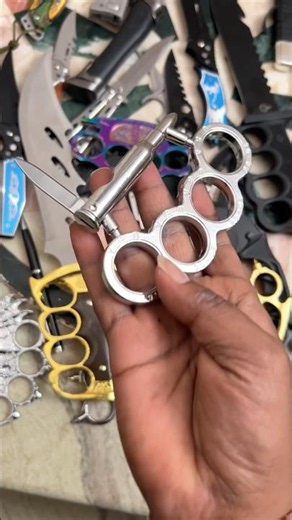 4 Finger Knuckle Duster 👀 Knife Sword ⚔️ #shortsfeed