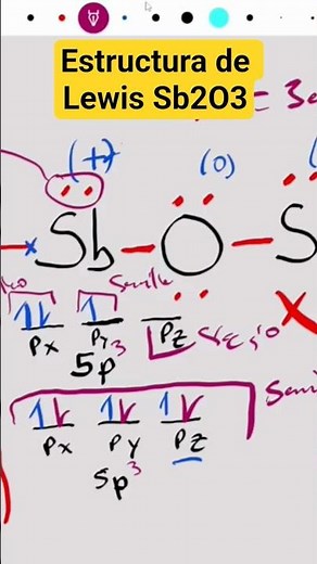 Lewis structure Sb2O3 #aulaexpress