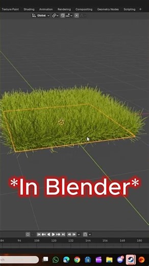 Create realistic grass in 1 minute in Blender tutorial #blender #tutorial #grass #blendertutorial