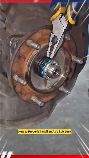 How to Properly Install an Axle Bolt Lock #shorts #mechanic