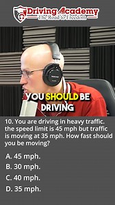 CDL Permit test: What speed should you have in TRAFFIC? #cdl #trucking #driving #license | Driving Academy