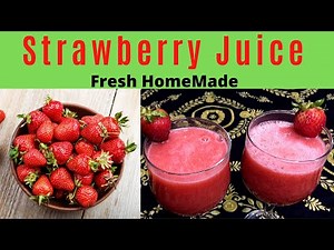 Strawberry Juice - How to make Strawberry Juice at home? Easy Recipe (2020)