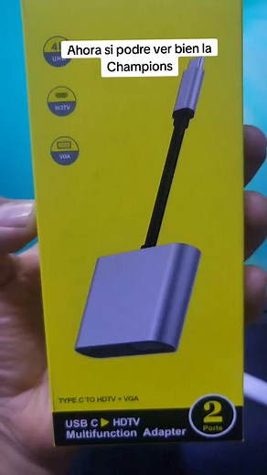 Convertidor Tipo C 2 en 1 4K UHD a HDMI y VGA