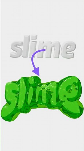💚 Turn “Slime” Into Liquid 3D Text — Fast & Easy!