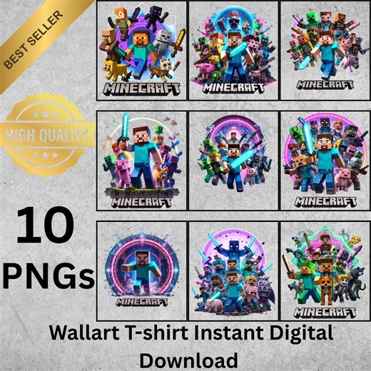 Gaming Movie Characters PNG: Cartoon Pixel Art (digital Download) - Etsy