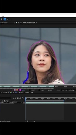 Roto Scoping in 30 sec #shortsedit #videoediting #aftereffects #edits #tutorial #shorts #editing #ae