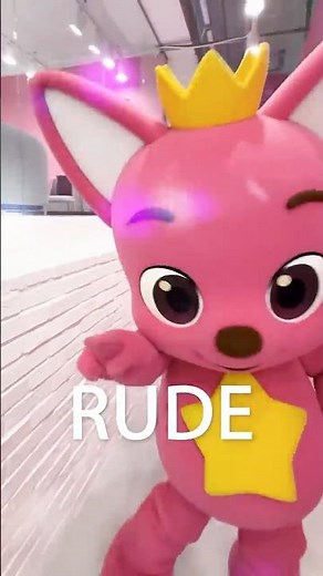 😎 RUDE #hearts2hearts #pinkfong #shorts