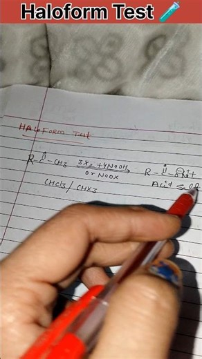 #ashetic “Haloform Test Explained in 1 Shot!” 12th class topic #viral #chemistry #shorts