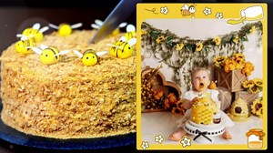 JeVenis Bumble Bee Cake Decoration Set - Baby Shower Cake Topper & Party Favors