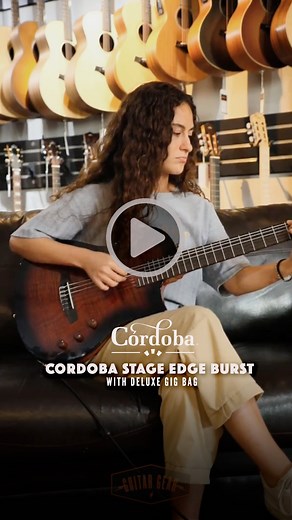 Dany Sepulveda y el sonido córdoba de la Stage Edge Burst, una guitarra que incorpora el revolucionario Stage Pickup System que combinado con un cuerpo sólido con cámara, resulta en un instrumento ligero de gran resonancia, una guitarra eléctrica de cuerdas de nylon ideal para el escenario. | Guitar Gear