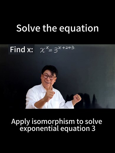 Apply Isomorphism to Solve Exponential Equations