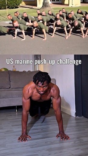 1M views · 13K reactions | US marine Push-up Challenge  Respect!! #reels #health #exercise #homeworkout #nutrition #fitness #athome #hometraining #pushups | Obi Albert | Facebook