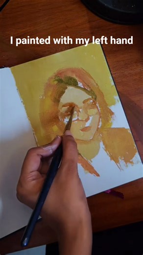My first left hand painting #art #shortviral #shorts #drawing #painting